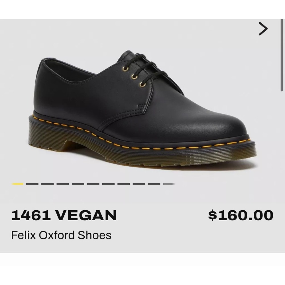 Dr. Martens 1461 Vegan Felix Oxford Shoes Black Matte Mens 7 Womens 8 14046 - Picture 3 of 10